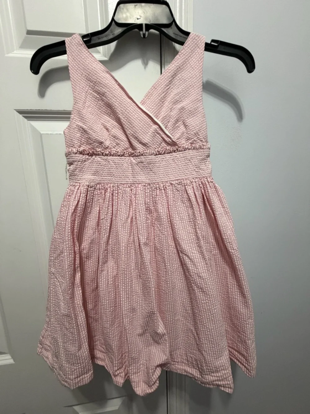 Ralph Lauren Pink Seersucker faux Wrap Sundress